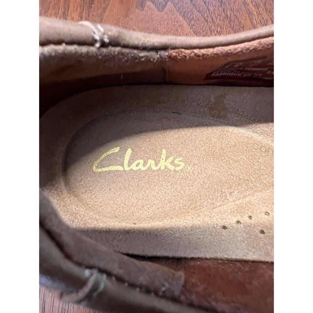 Clarks women's Size 7.5M leather slip-on Contour comfort shoes - Picture 6 of 7